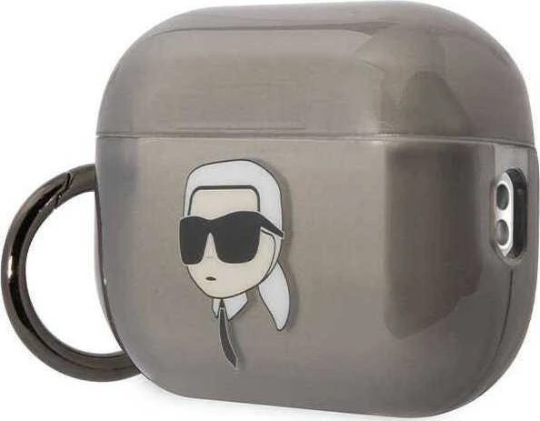 Karl Lagerfeld KKLAP2HNIKTCK Airpods Pro 2 (2022/2023) dėklas juodos spalvos Ikonik Karl Lagerfeld