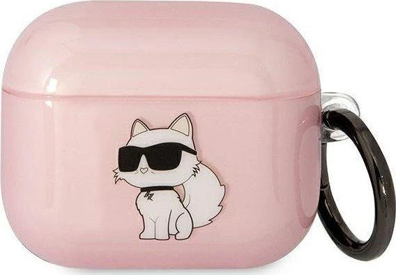 Karl Lagerfeld KLA3HNCHTCP Airpods 3 dėklas, rožinės spalvos, Ikonik Choupette
