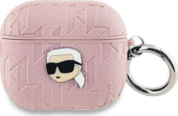 Karl Lagerfeld KLA3PGKIPP AirPods 3 dėklas rožinės spalvos Monogram Karl Head
