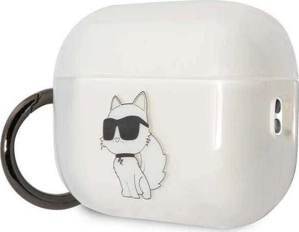 Karl Lagerfeld KLAP2HNCHTCT Airpods Pro 2 (2022/2023) dėklas skaidrus Ikonik Choupette
