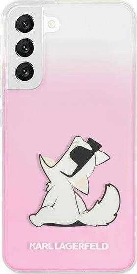 Karl Lagerfeld KLHCS22MCFNRCPI S22+ S906kietas dėklas rožinės spalvos Choupette Eat
