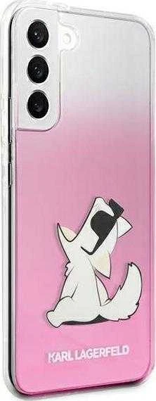 Karl Lagerfeld KLHCS22MCFNRCPI S22+ S906kietas dėklas rožinės spalvos Choupette Eat