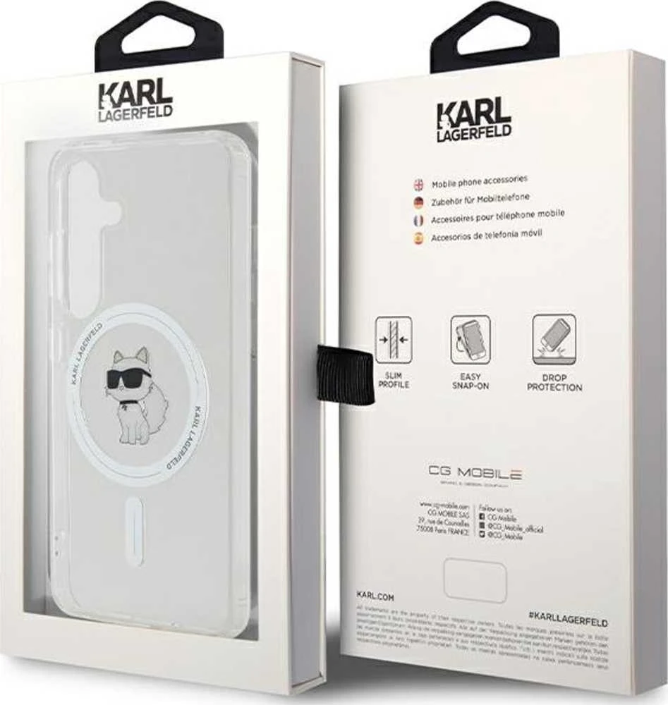 Karl Lagerfeld dėklas, skirtas Samsung Galaxy S24 KLHMS24SHFCCNOT permatomas HC MAGSAFE IML C