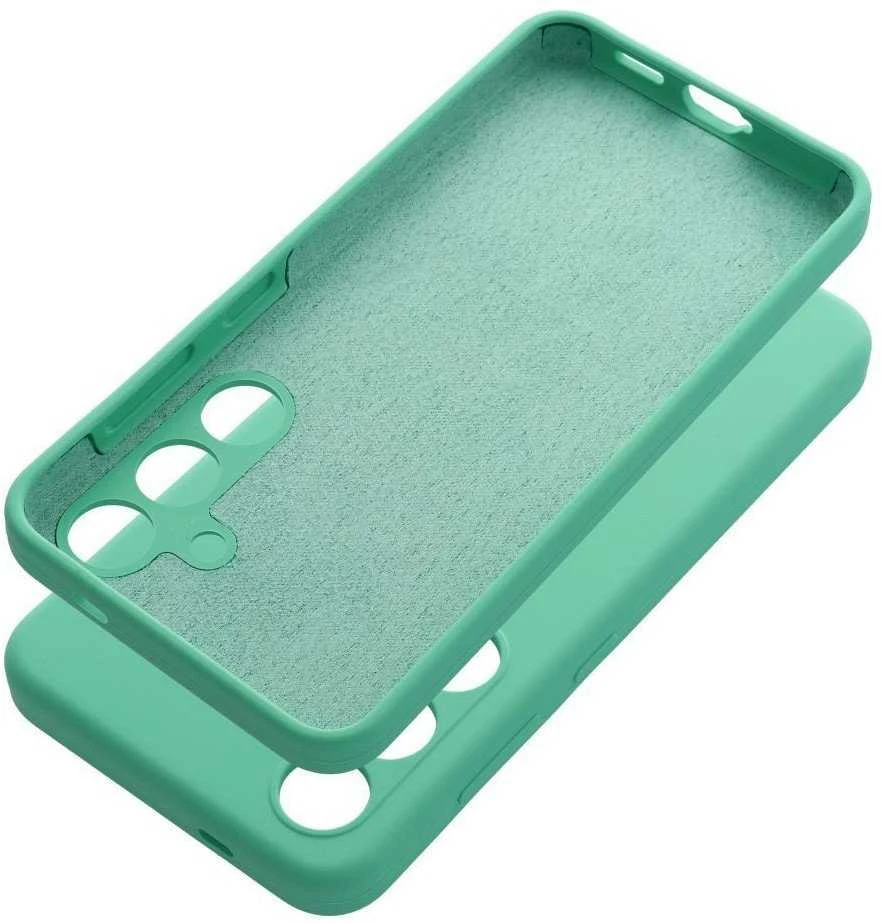 OEM silikoninis 2 mm dėklas, skirtas „iPhone 16 PLUS“ (apsauga nuo kameros), suderinamas su „MagSafe“, mėtų spalvos