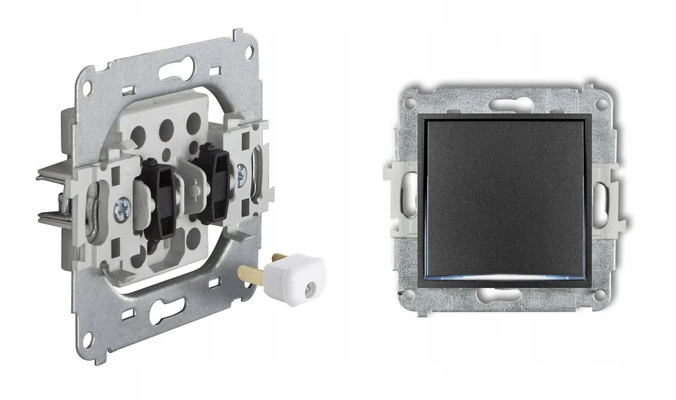 Karlik Elektrotechnik 61MGP-1zp MINI Vieno lizdo mechanizmas su įžeminimu 2P+Z (srovės kelio sklendės) sage 61MGP-1zp