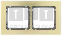 Karlik Elektrotechnik 8-11-DRA-2 DECO Universalus dvigubas rėmas - šlifuotas aliuminis (rėmas: žalvario spalvos dugnas: grafitas) 8-11-DRA-2