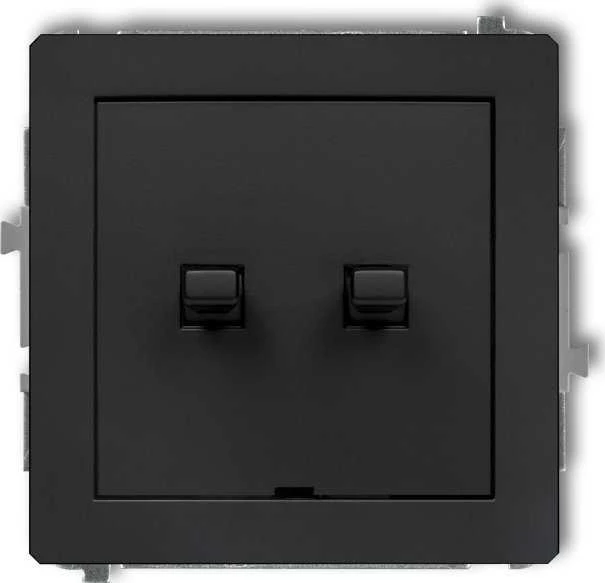 Karlik DECO Amerikietiško stiliaus užrakto mygtukas juodas matinis 12DWPUS-8