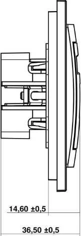 Karlik Single Deco antenos lizdas SAT grafitas (11DGF-1)