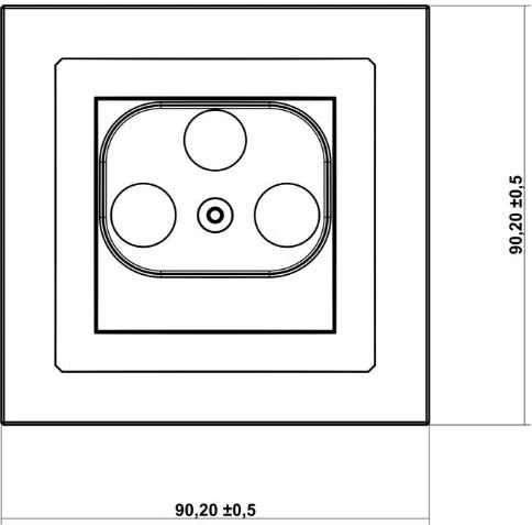 Karlik Deco RTV-SAT antenos lizdas 1,5dB juodas matinis (12DGS)