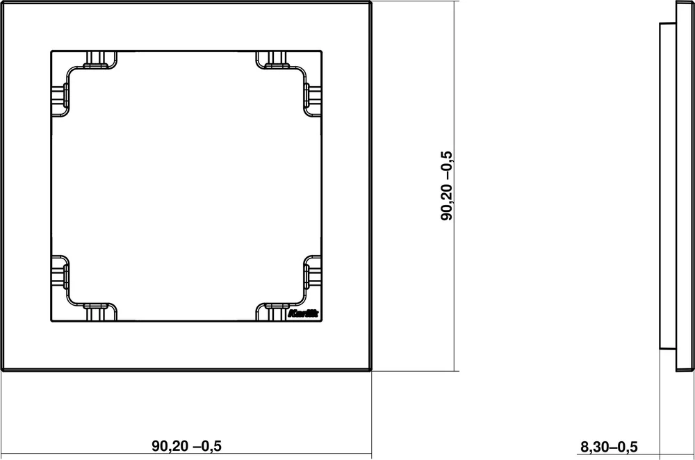 Karlik Elektrotechnik 28DR-1 DECO Universalus viengubas rėmas iš grafito matinės medžiagos 28DR-1