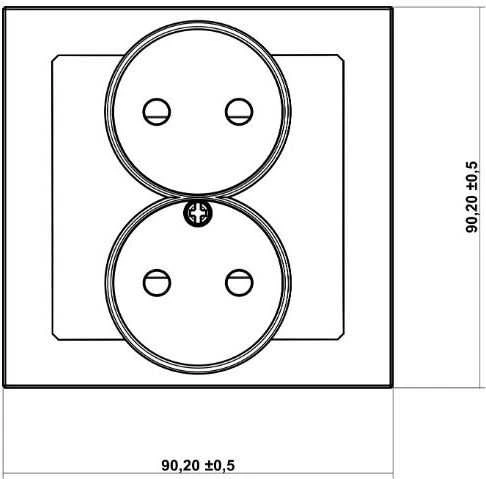 Karlik Lizdas podwójne Deco b/u juoda mat (12DGPR-2)