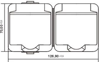 Karlik Elektrotechnik 30GHE-2 JUNIOR Lizdas podwójne su/u (klapka grafito) šviesiai pilka / grafito IP54 30GHE-2
