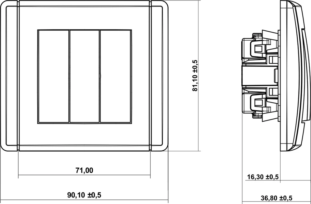 Karlik Flexi jungtis trigubai balta (FWP-7)