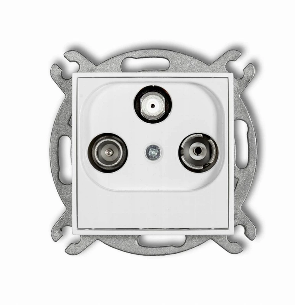 Karlik Elektrotechnik 25IGS ICON RTV-SAT terminalo abonentinės jungties mechanizmas 1.5dB baltas matinis 25IGS