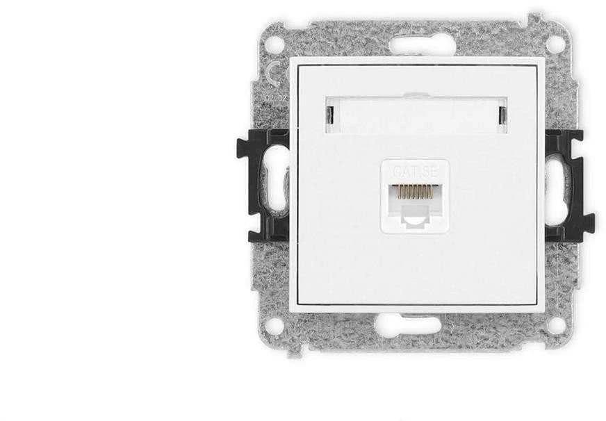 Karlik Elektrotechnik IGK-1 ICON Vieno kompiuterio lizdo mechanizmas 1xRJ45, kat. 5e, 8 kontaktų baltas IGK-1