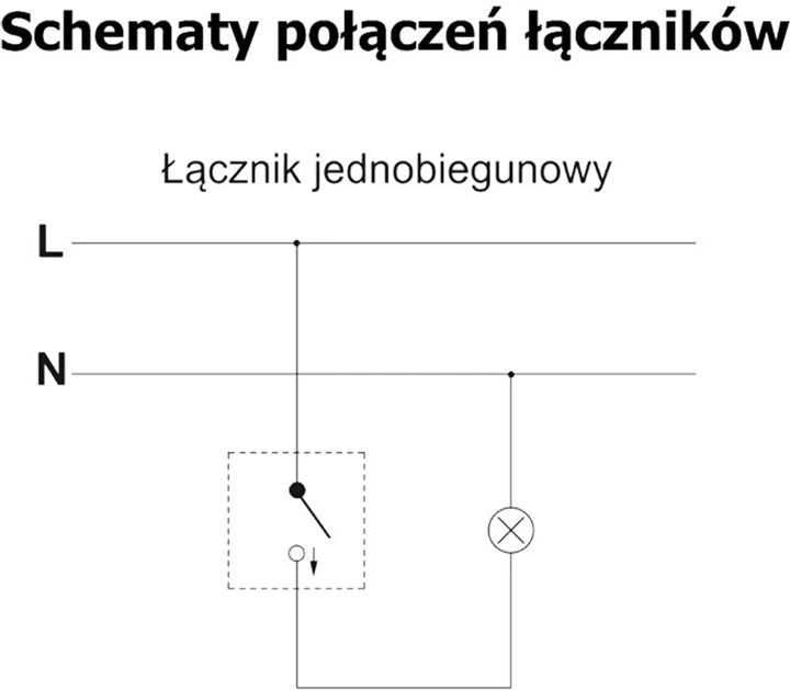 Karlik Elektrotechnik WHE-1 JUNIOR Balta IP54 vienpolis jungiklis WHE-1