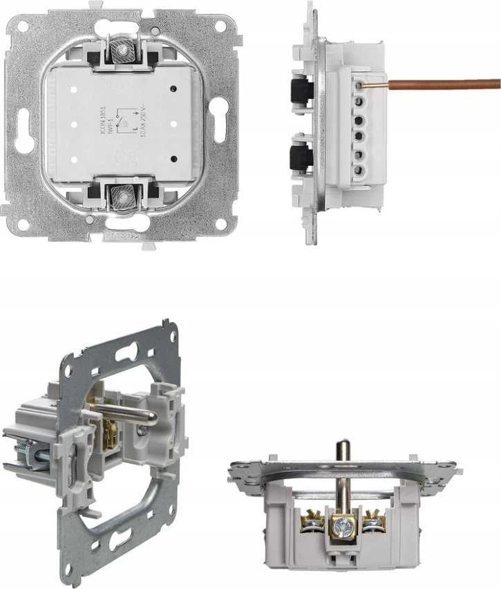 Karlik Elektrotechnik 12IWP-2 ICON žvakidės jungiklio mechanizmas, juodas kilimėlis 12IWP-2