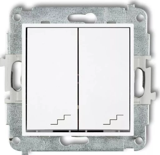 Karlik Elektrotechnik Karlik Icon IWP-33 dvigubas baltas laiptų jungiklis
