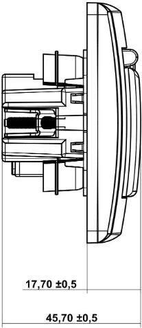Karlik Elektrotechnik FGPB-1zp FLEXI Lizdas bryzgoszczelne su/u (klapka balta) balta FGPB-1zp