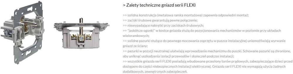 Karlik Elektrotechnik FGPB-1zp FLEXI Lizdas bryzgoszczelne su/u (klapka balta) balta FGPB-1zp