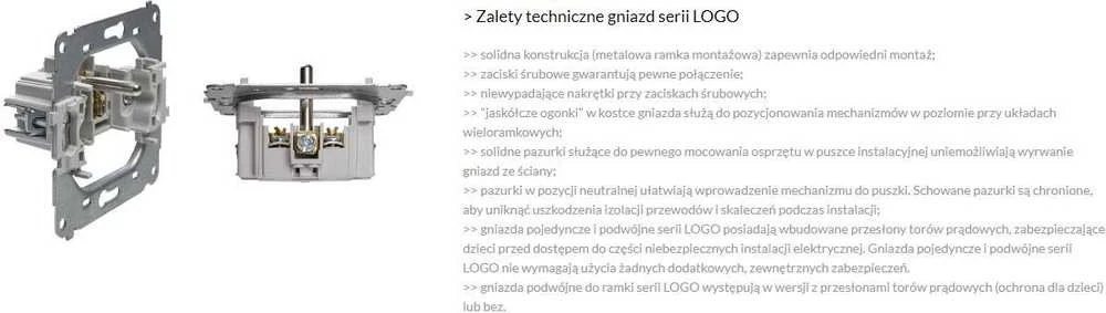 Karlik Kompiuterio lizdas Vieno logotipo 1xRJ45 baltas (FGK-1)
