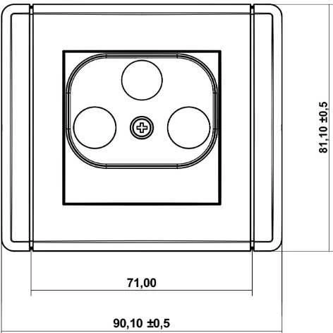 Karlik Kompiuterio lizdas Vieno logotipo 1xRJ45 baltas (FGK-1)