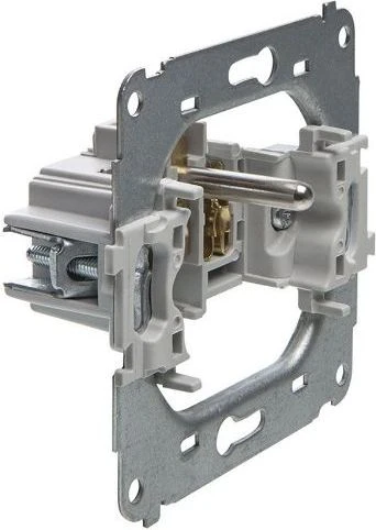 Karlik Elektrotechnik 25DGP-1zp DECO Vieno lizdo mechanizmas su įžeminimu 2P+Z (srovės kelio sklendės), baltas matinis 25DGP-1zp