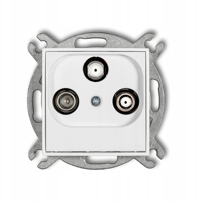 Karlik Elektrotechnik IGSN ICON Abonentinis lizdo mechanizmas 2 išėjimai SAT + TV baltas IGSN