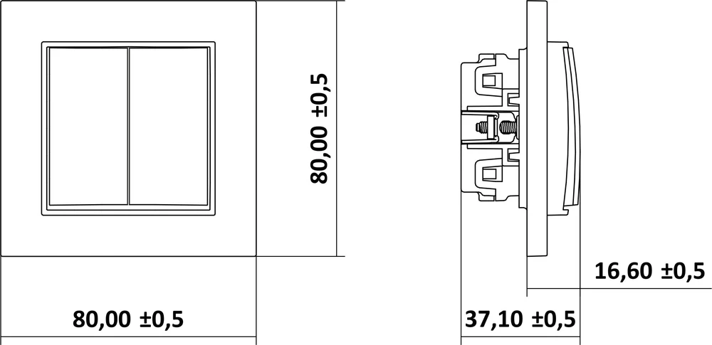 Karlik Elektrotechnik 27MWP-33 MINI Dvigubas laiptų perjungimo rutulinis kilimėlis 27MWP-33