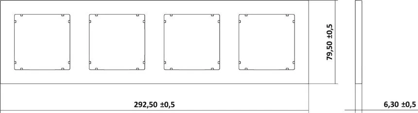 Karlik Elektrotechnik 27MR-4 MINI Quadruple frame matt 27MR-4