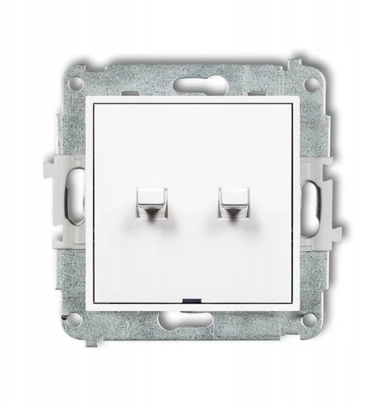 Karlik Elektrotechnik 25MWPUS-2 MINI amerikietiško stiliaus žvakidės jungiklio mechanizmas baltas matinis 25MWPUS-2
