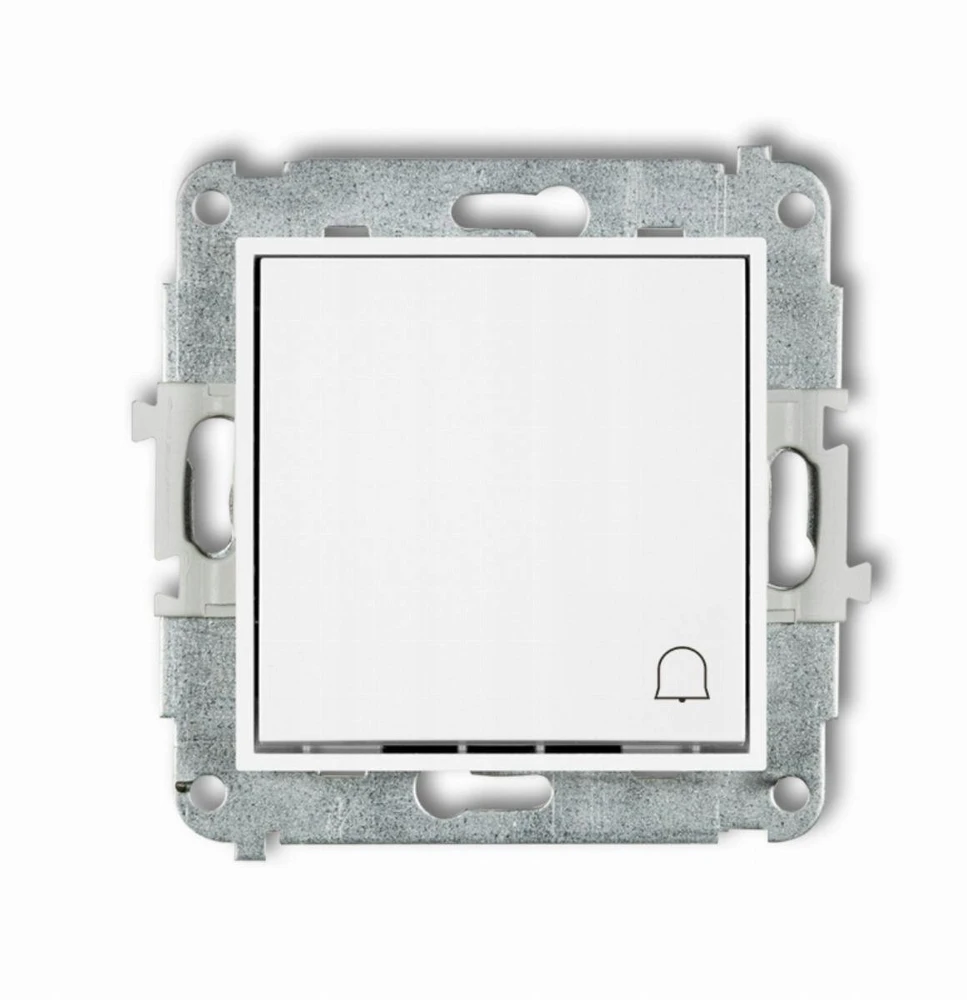 Karlik Elektrotechnik 25MWP-4 MINI jungiklio mechanizmas, normaliai atidarytas, varpelis, matinė balta 25MWP-4
