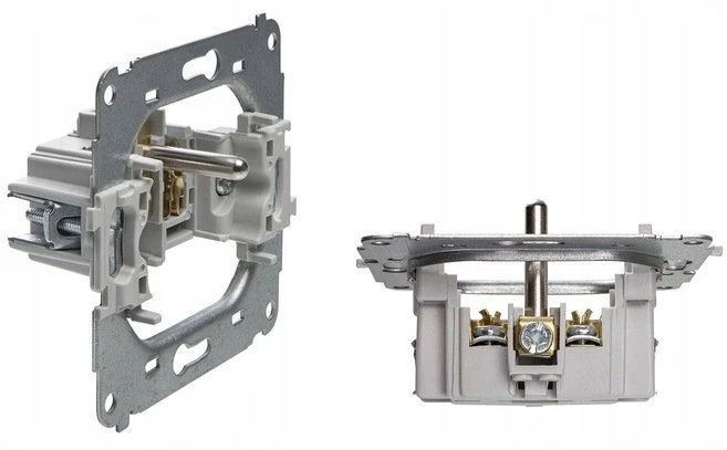 Karlik Elektrotechnik 60MGFKBO-1 MINI antenos lizdo mechanizmas, vieno F tipo (SAT) + kompiuterio lizdo dangtelis. 1xRJ45, kat. 5e, 8 kontaktų, paprastas rusvai pilkas 60MGFKBO-1