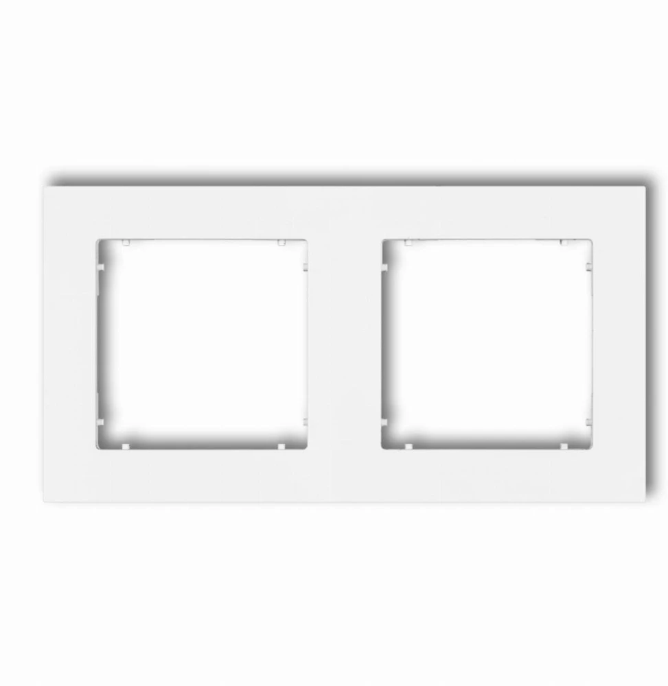Karlik Elektrotechnik 25MR-2 MINI Universalus dvigubas rėmas pagamintas iš plastiko, matinės baltos spalvos, 25MR-2