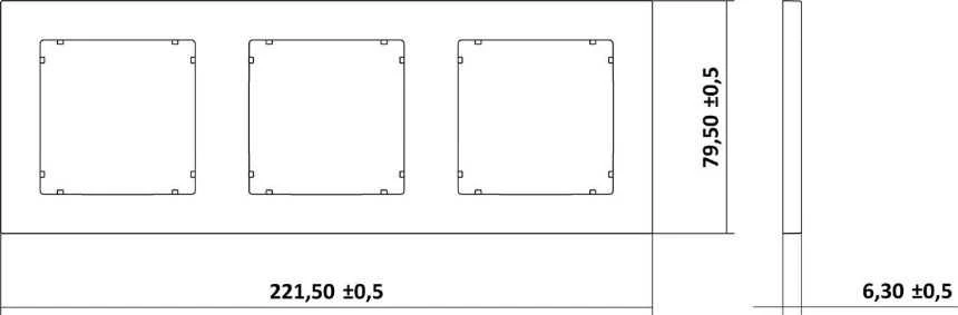 Karlik Elektrotechnik MR-3 MINI Ramka potrójna balta MR-3