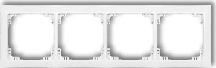 Karlik Elektrotechnik 25DRSO-4 DECO Universalus keturkampis rėmas pagamintas iš DECO Soft medžiagos, matinė balta 25DRSO-4