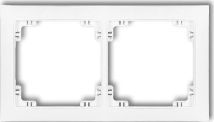 Karlik Elektrotechnik 25DRSO-2 DECO Universalus dvigubas rėmas iš DECO Soft medžiagos, matinė balta 25DRSO-2