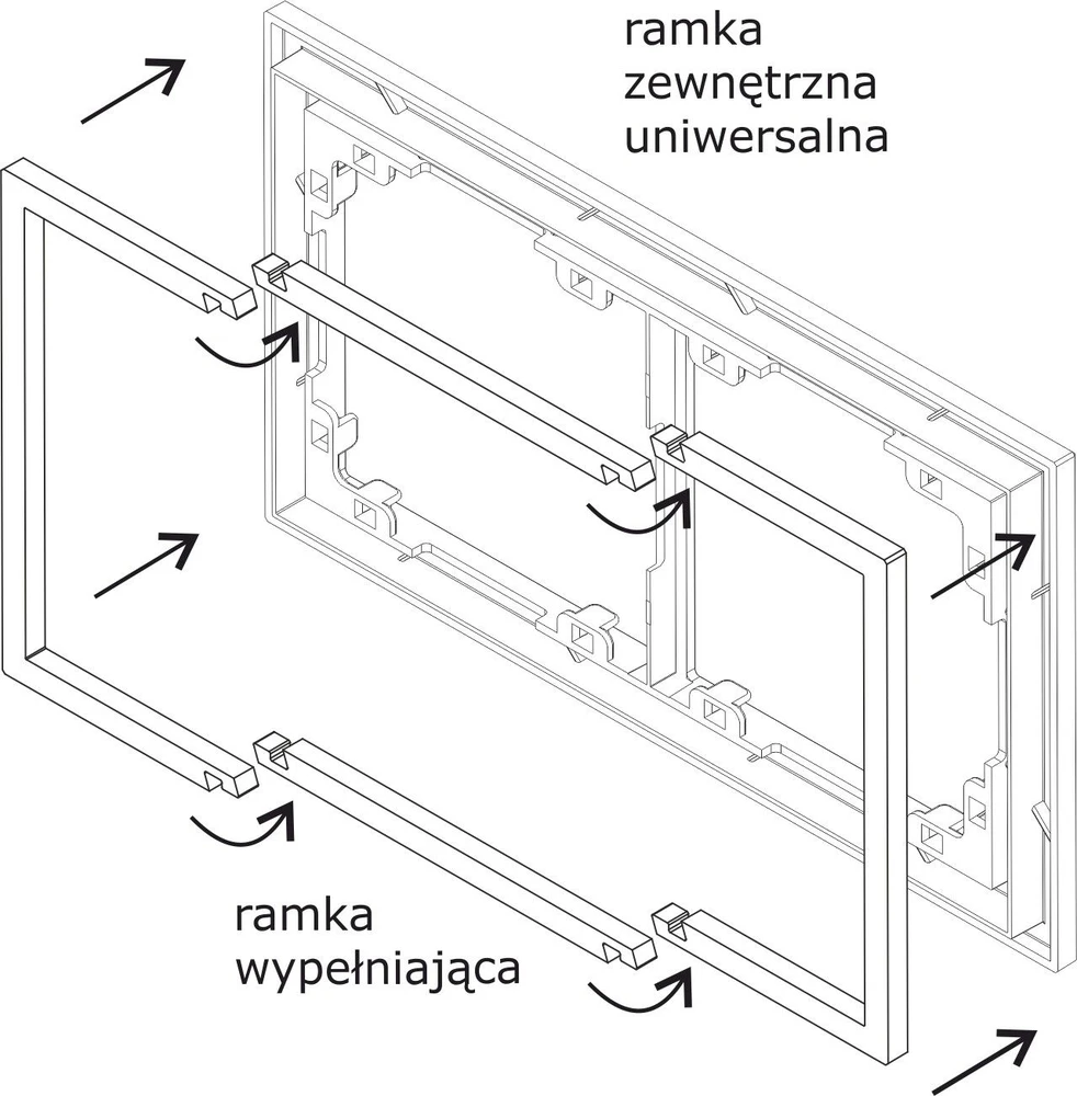 Karlik Elektrotechnik 12DRW-4 Keturvietis užpildymo rėmas DECO series juoda matt 12DRW-4