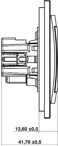 Karlik Single Socket Deco be DATA su raudonu raktu (DGZK)