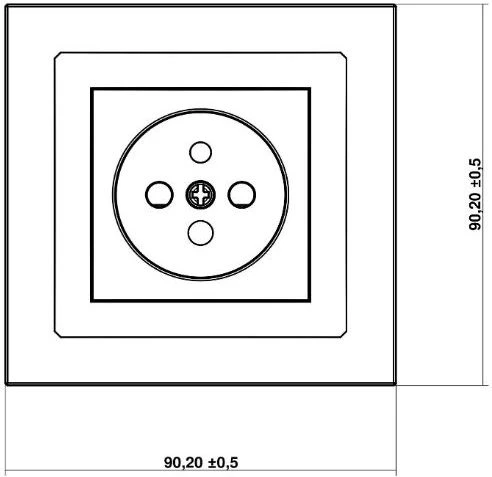 Karlik Single Socket Deco be DATA su raudonu raktu (DGZK)