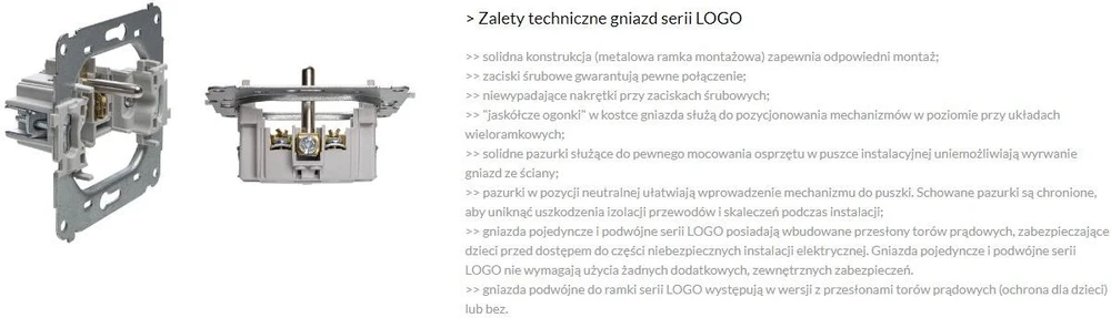 Karlik Elektrotechnik LGP-1p LOGO Lizdas single b/u balta LGP-1p