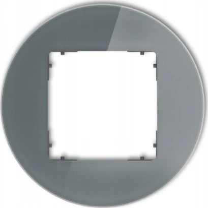 Karlik Elektrotechnik Karlik Icon 28-28-IRSO-1 vieno rėmelio universalus apvalus stiklo efekto grafito matinis