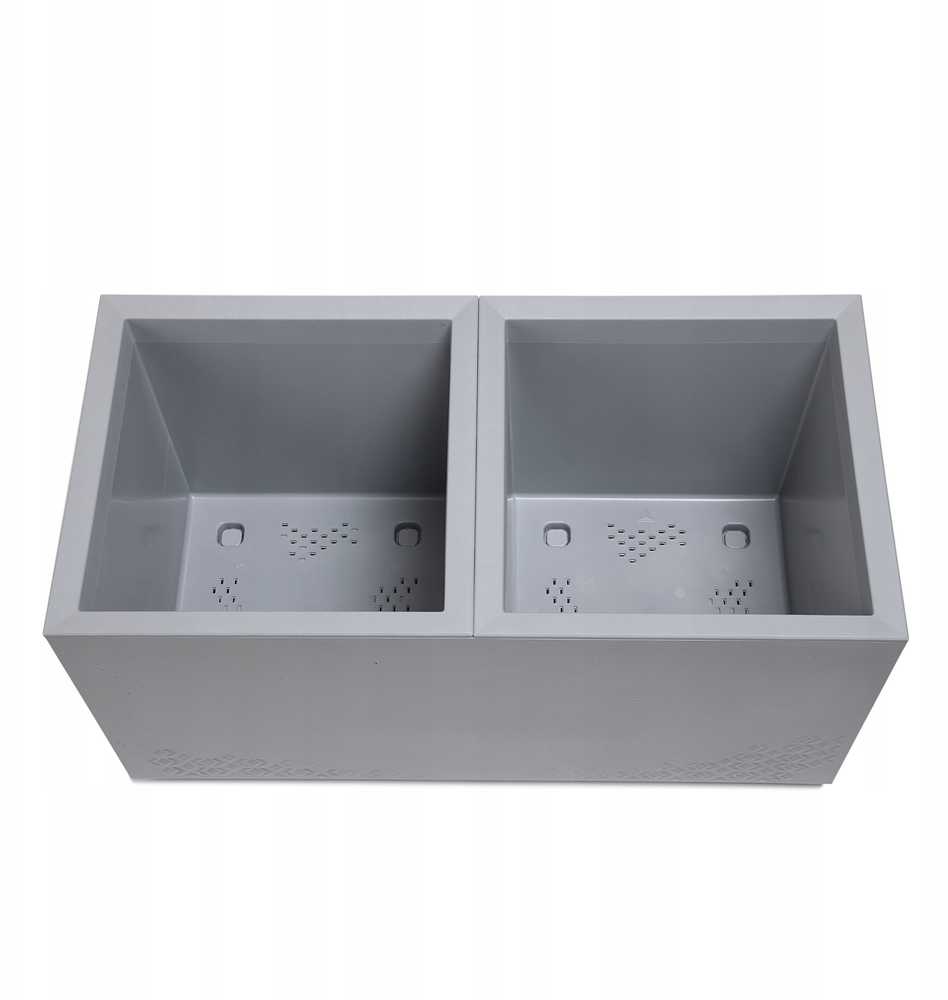 Lamela Gėlių stovas KARO 800x400x400 betonas ECO recycled - šviesiai pilkas betonas LA936-70 Lamela