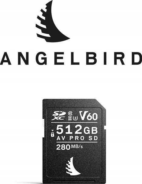 Angelbird AV PRO SD 512GB kortelės priekis