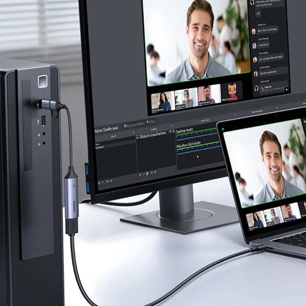Ugreen Vaizdo įrašymo adapteris 2K@30Hz HDMI -> USB-A/USB-C