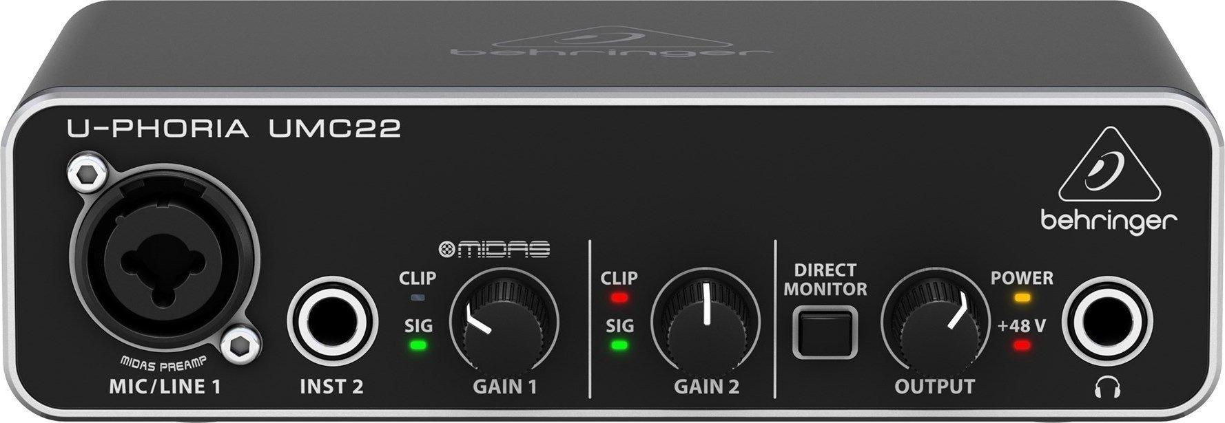 Garso plokštė Behringer UMC22