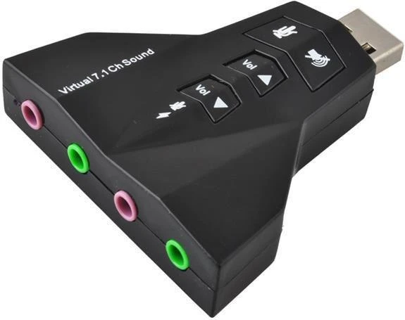 Savio AK-08 USB garso plokštė su valdymo mygtukais