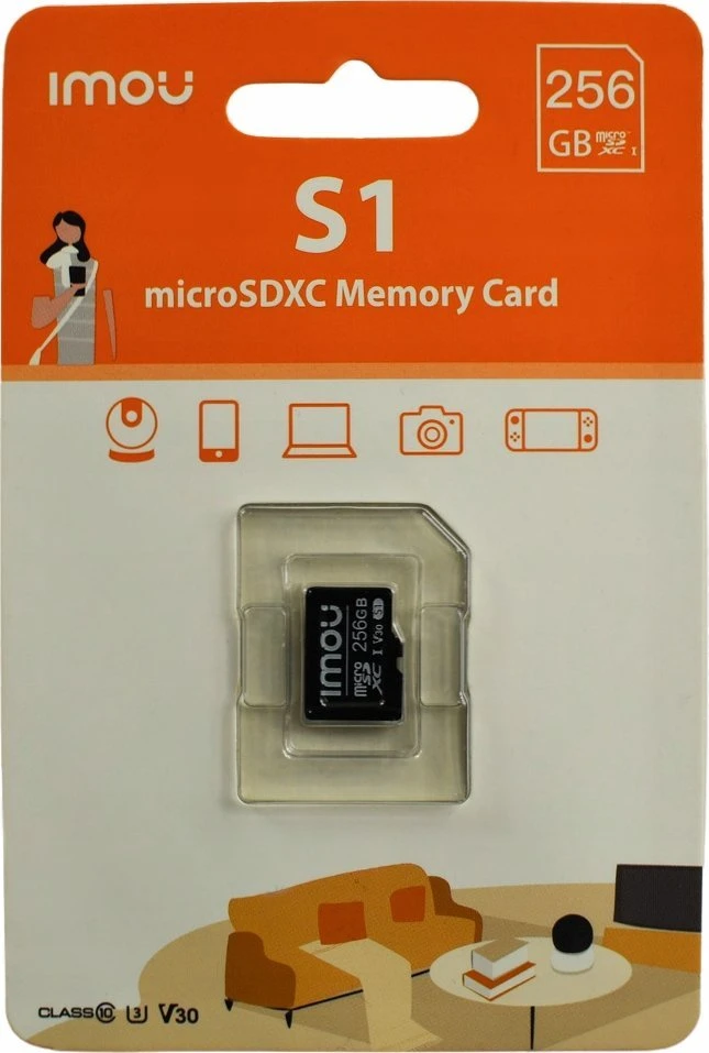 Atminties kortelė IMOU 256GB Micro SD (UHS-I, SDHC, 10/U3/V30, 95/38)