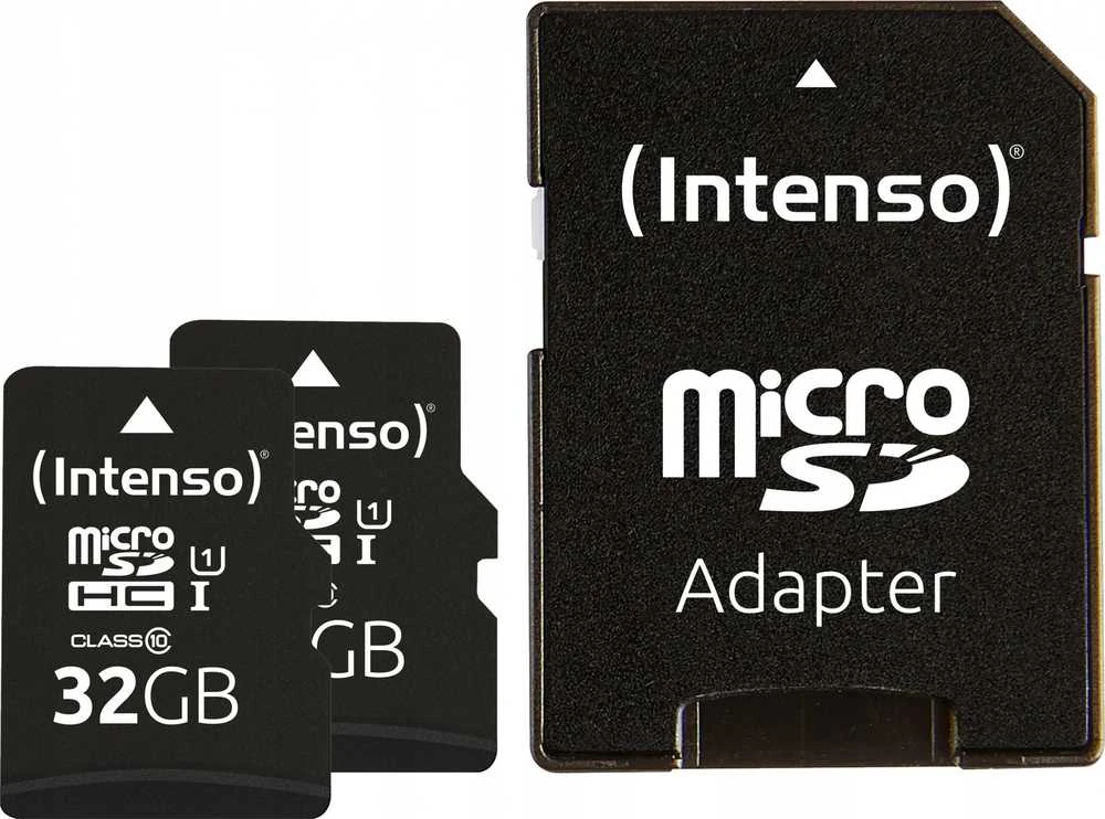 „Intenso Micro SDHC 32GB“ 10 klasės UHS-I U1 atminties kortelė, naši