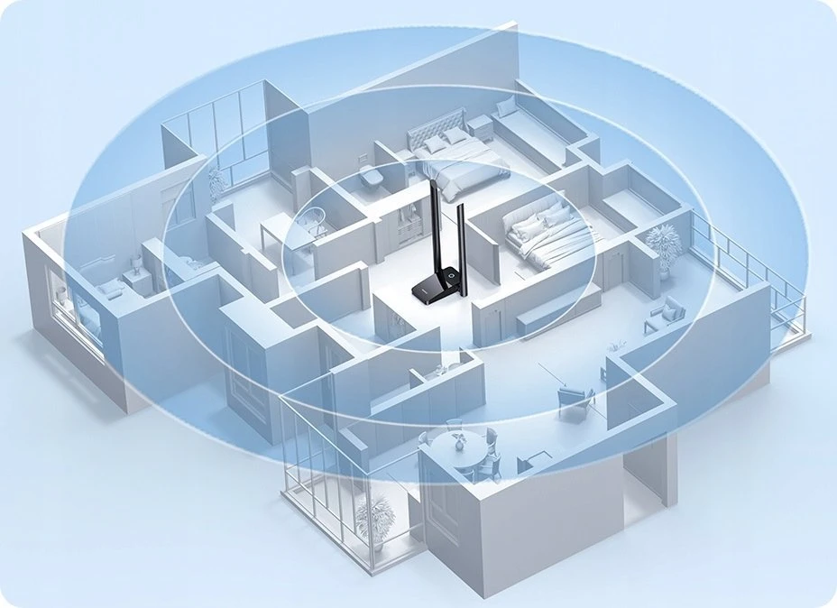 Adapteris WiFi Baseus FastJoy 1800Mbps (juodas)